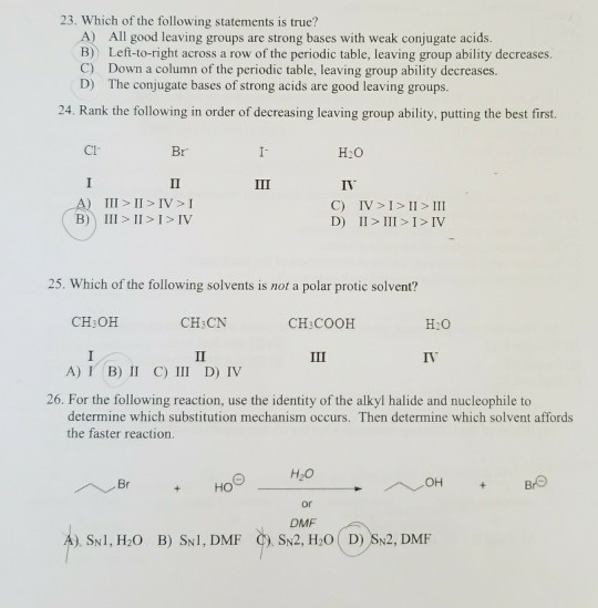 Solved: Which Of The Following Statements Is True? A) All ...