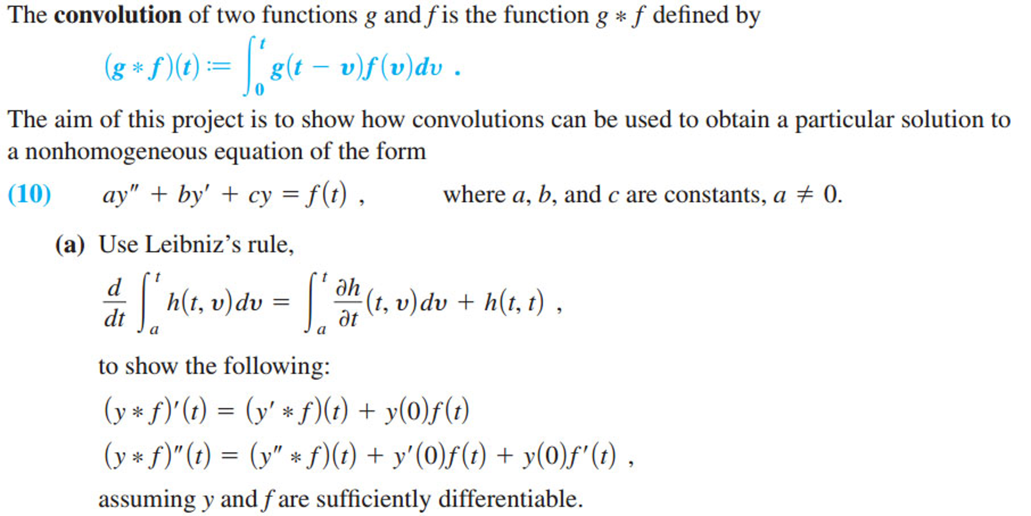 Solved The Convolution Of Two Functions G And F Is The Fu Chegg Com