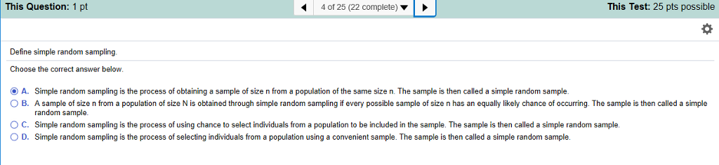 Solved Define Simple Random Sampling Simple Random Sampling Chegg Com