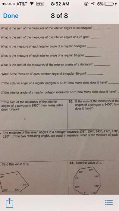 Solved What Is The Sum Of The Measures Of The Interior An