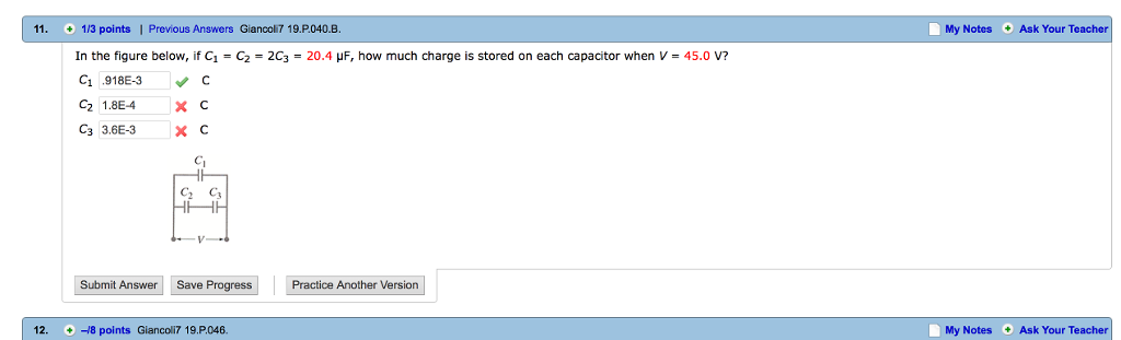 Solved In The Figure Below If C 1 C 2 2c 3 4 Mu Chegg Com