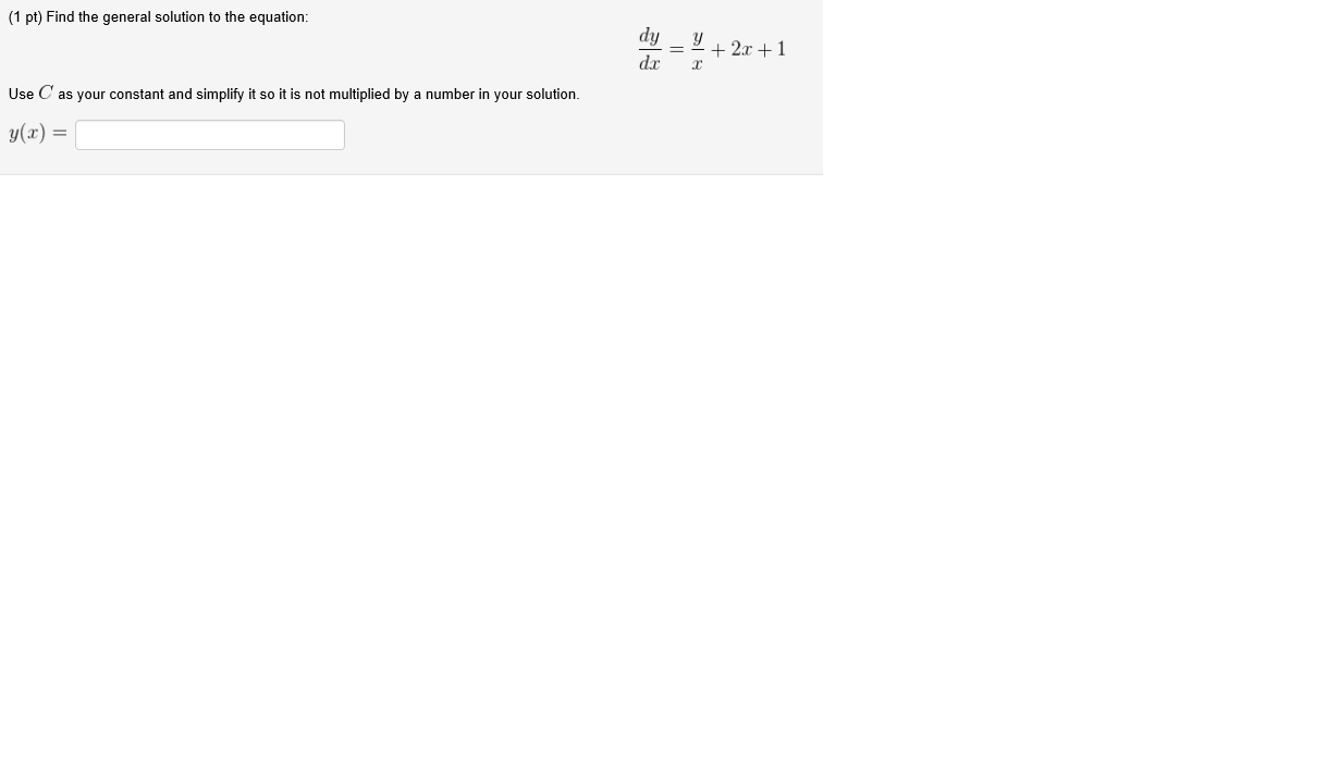 Find The General Solution To The Equation Dy Dx Chegg Com