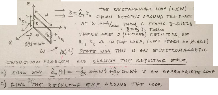 The Rectangular Loop L Times W Shown Rotates Aro Chegg Com