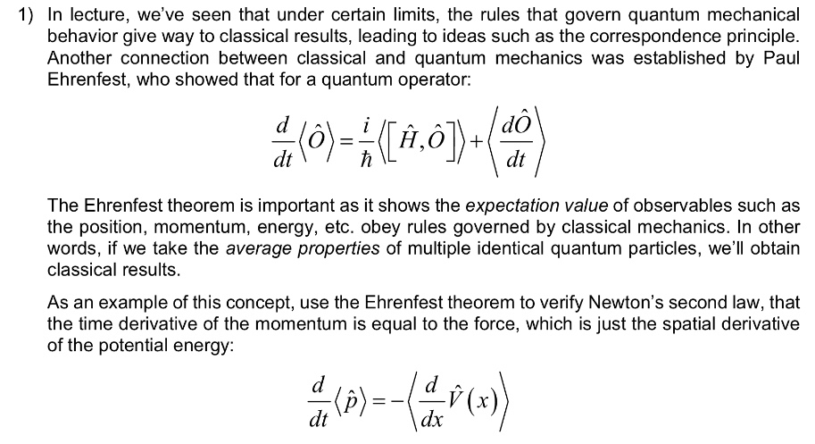 Solved 1 In Lecture Weve Seen That Under Certain Limit - 