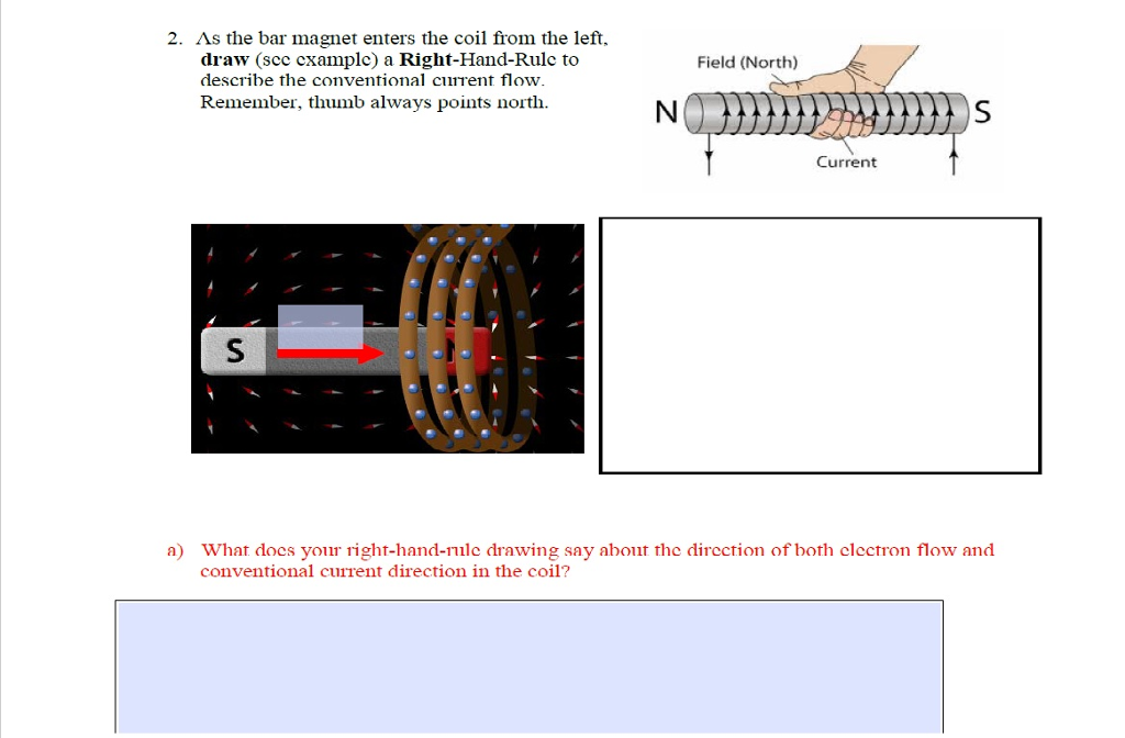 Solved 2 As The Bar Magnet Enters The Coil From The Left Chegg Com