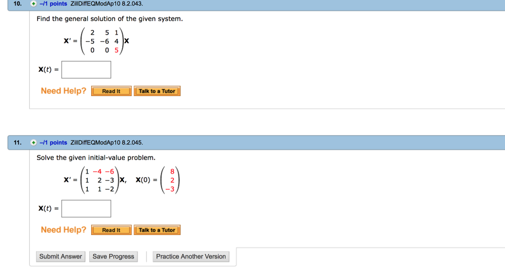 Find The General Solution Of The Given System X Chegg Com