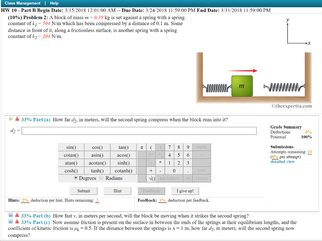 Class Management Help Hw 10 Part B Begin Date Chegg Com