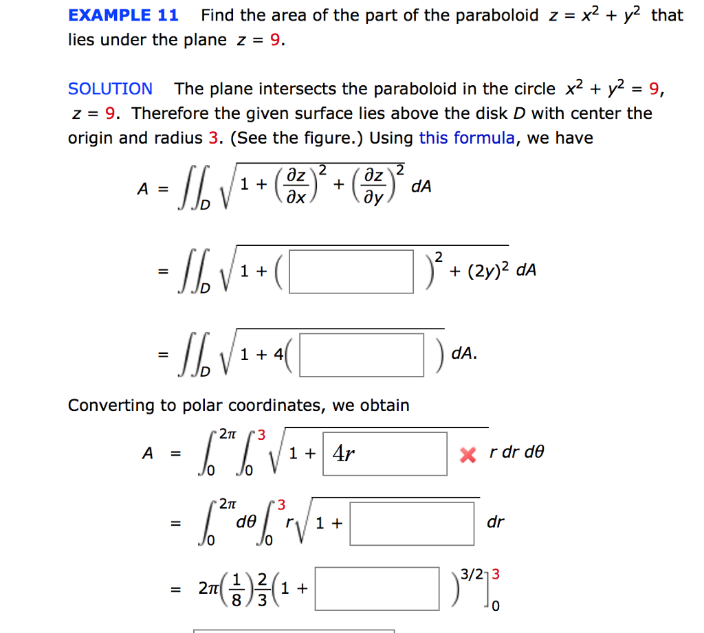 Solved Example 11 Find The Area Of The Part Of The Chegg Com