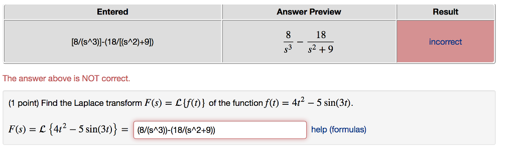 Solved Find The Laplace Transform F S F T F S L F T Chegg Com