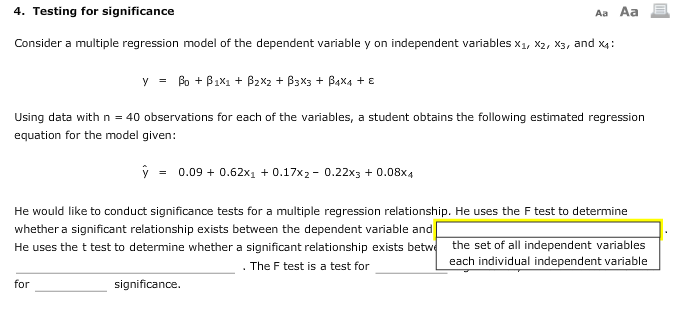 solved regression degrees of freedom options 35 4 5 chegg com regression degrees of freedom options