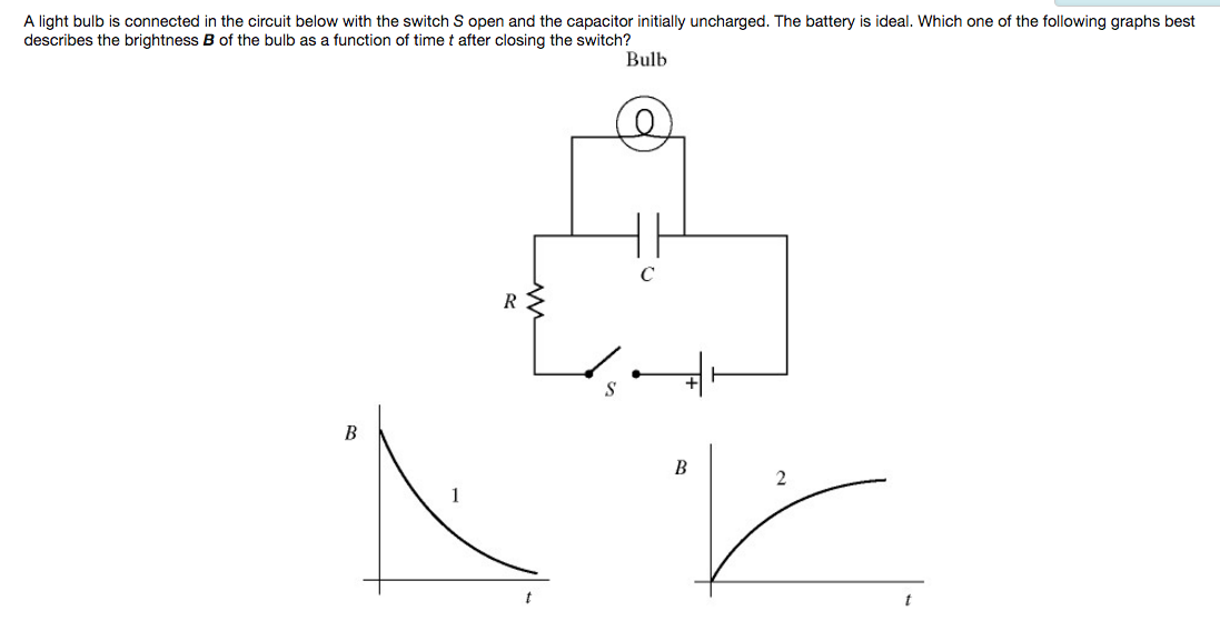 Solved A Light Bulb Is Connected In The Circuit Below Wit...