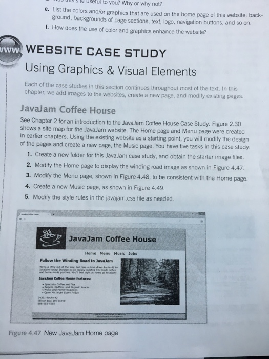 See Chapter 2 For An Introduction To The Javajam Chegg 