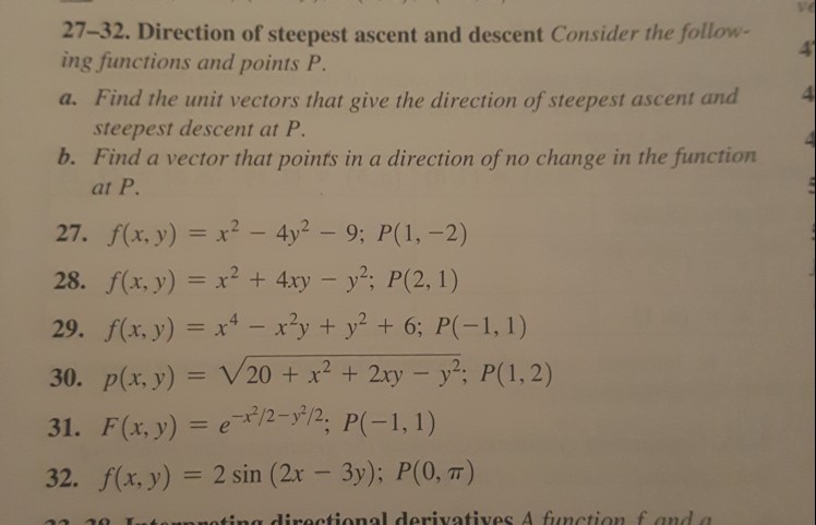 Steepest Ascent and Steepest Descent 