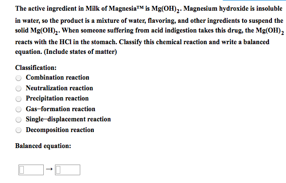 milk of magnesia formula