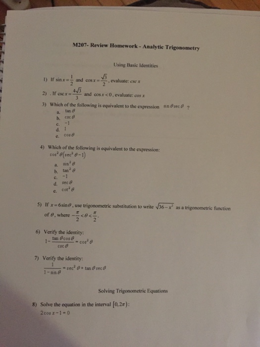 Solved If Sin X 1 2 And Cos X Squareroot 3 2 Evaluate Chegg Com