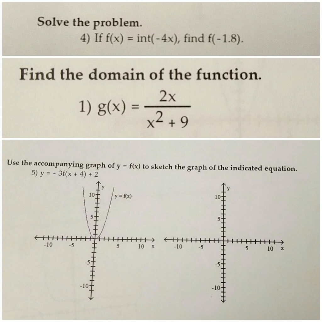 Solved Solve The Problem 4 If F X Int 4x Find F Chegg Com