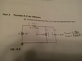 Part 2 Paraliel R-C da Network (a) Canemath.nerwertefrist,lkr_?. FIG. 15.2