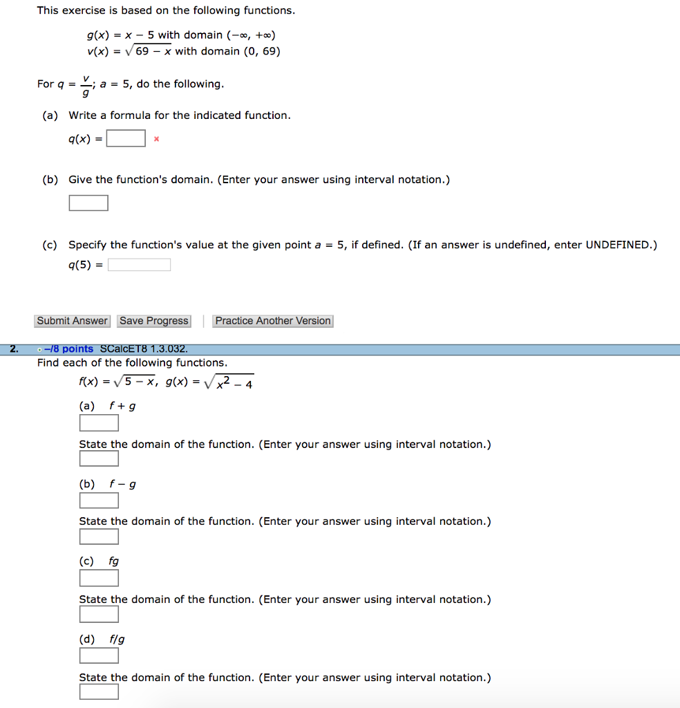 Solved This Exercise Is Based On The Following Functions Chegg Com