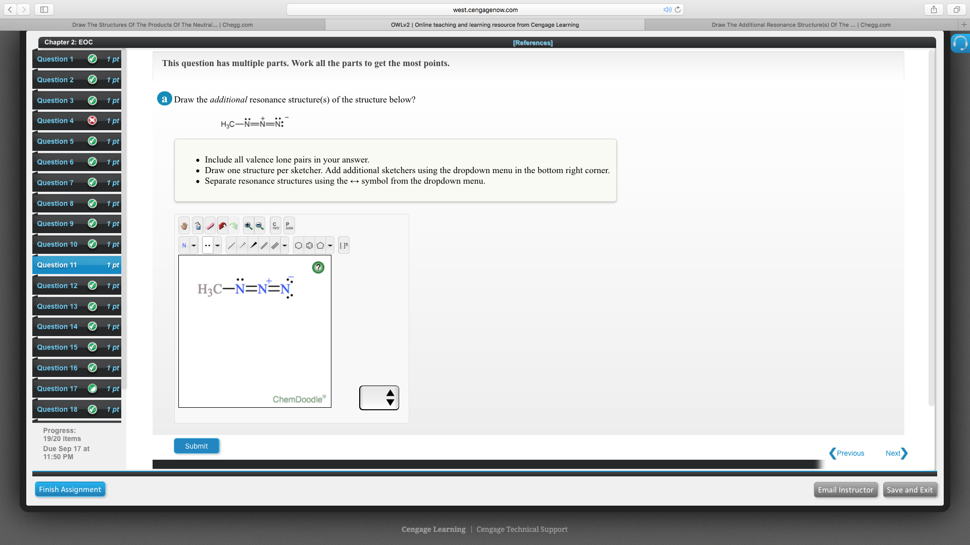 Draw The Additional Resonance Structure S Of The Chegg 