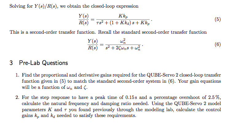 Solved Solving For Y S R S We Obtain The Closed Loop Chegg Com