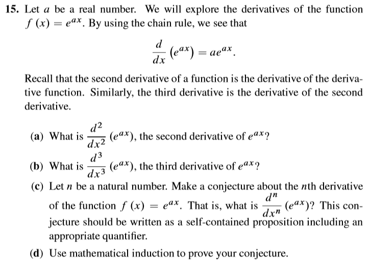 Solved Let A Be A Real Number We Will Explore The Deriva Chegg Com