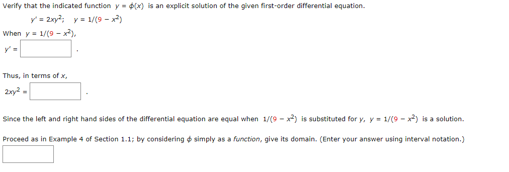 Solved Verify That The Indicated Function Y F X Is An Chegg Com
