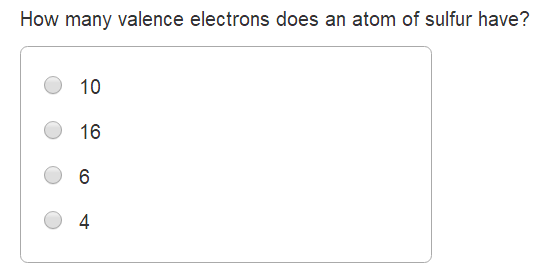 Electrons sulphur valence How many