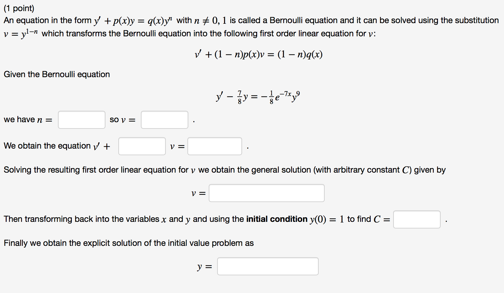 Solved An Equation In The Form Y P X Y Q X Y N With Chegg Com