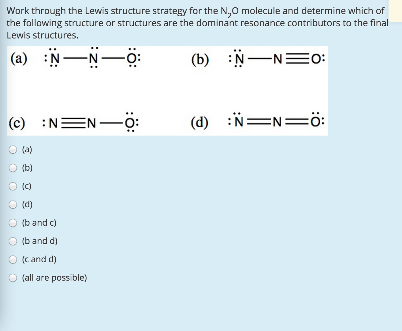 lewis dot structure n2o