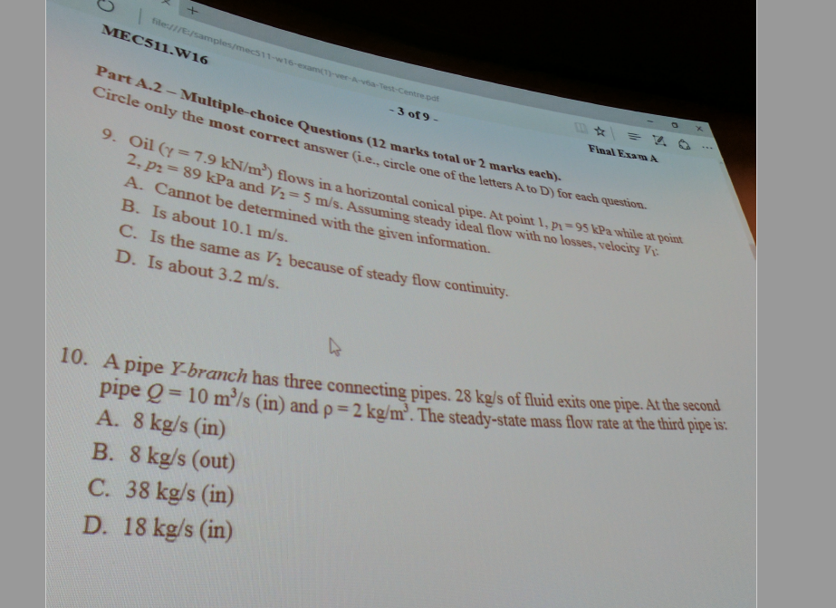 Of9- Multiple-choice 3 ... A.2- Part Questi MEC511.W16 Solved: