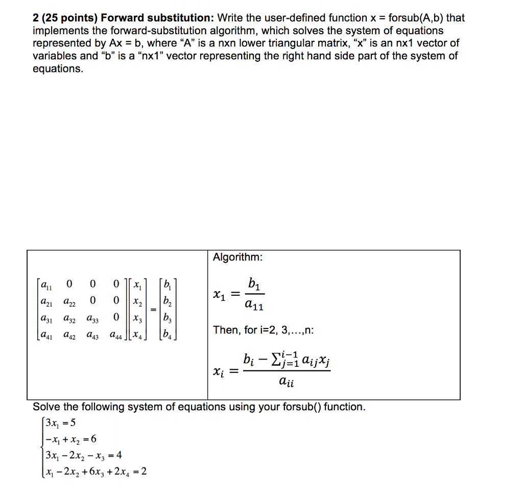 Solved Create A Main MATLAB Script That Performs The Task