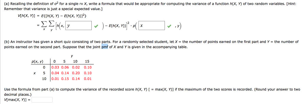 Solved A Recalling The Definition Of S2 For A Single Rv Chegg Com