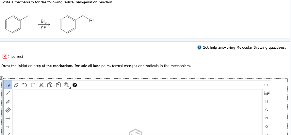 Write a mechanism for the following radical halogenation reaction 03 picture