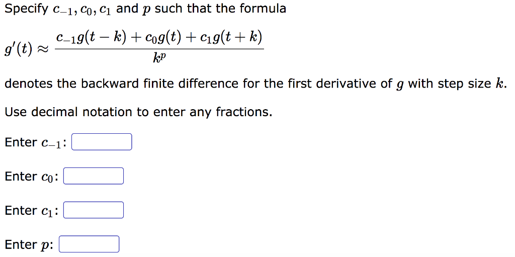 Solved Specify C 1 Co C1 And P Such That The Formula G Chegg Com
