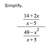 Solved Simplify 142x R 5 49 2 R5 Cheggcom