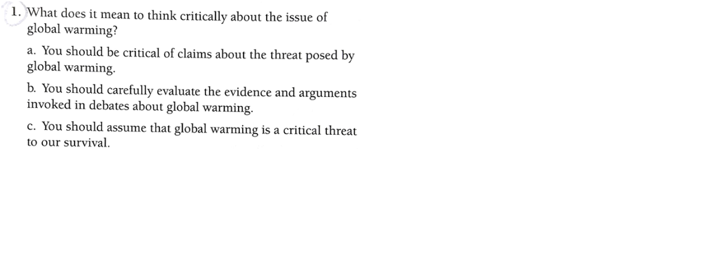 Think critically about evidence answers image