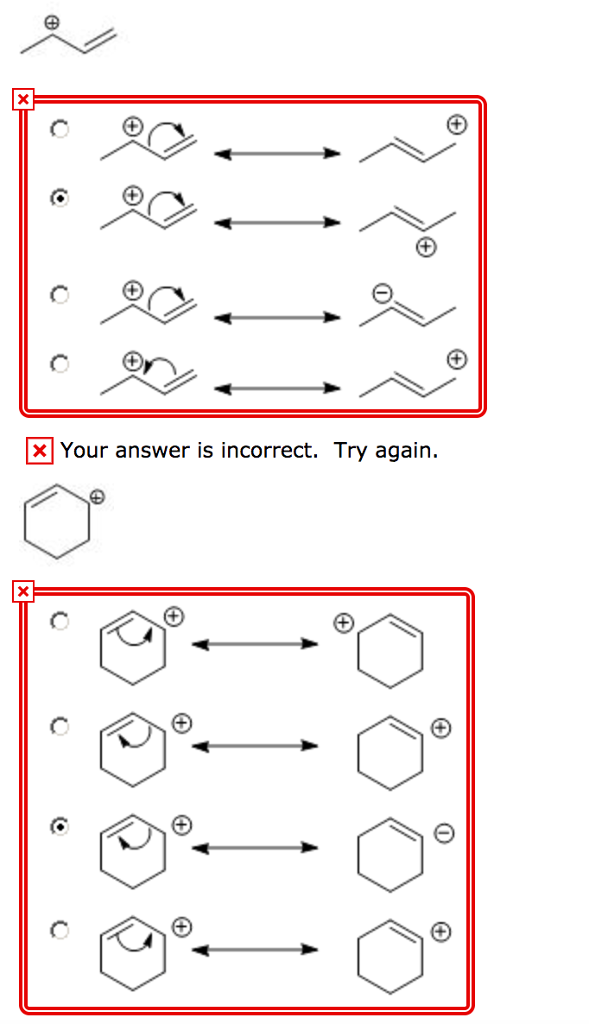 Solved: Choose The Resonance Structure(s) For Each Of The | Chegg.com