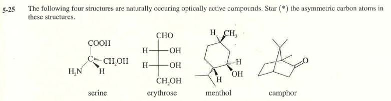 four optically compounds occuring