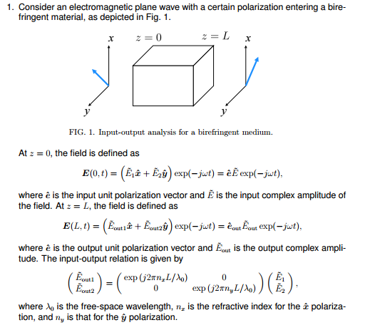 Solved 1 Consider An Electromagnetic Plane Wave With A C Chegg Com