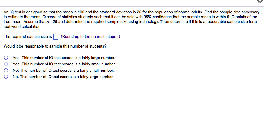 Solved An Iq Test Is Designed So That The Mean Is 100 And Chegg Com
