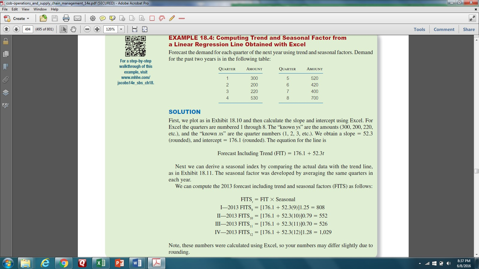 Complete Example 18 4 Computing Trend And Seasonal Chegg Com