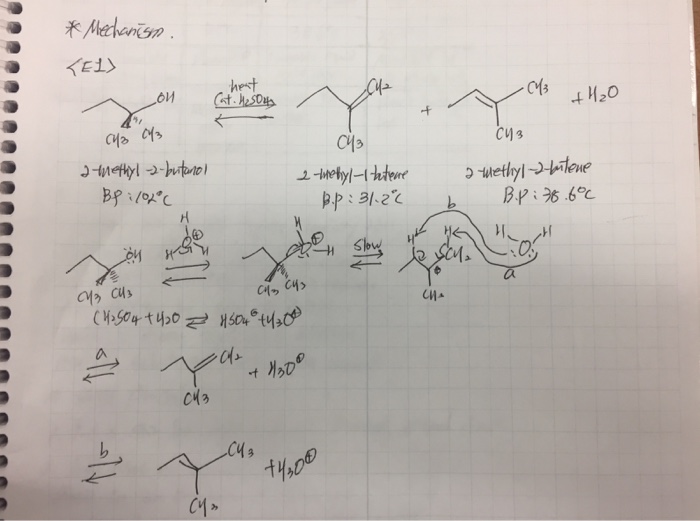 2 methyl 2 butanol dehydration