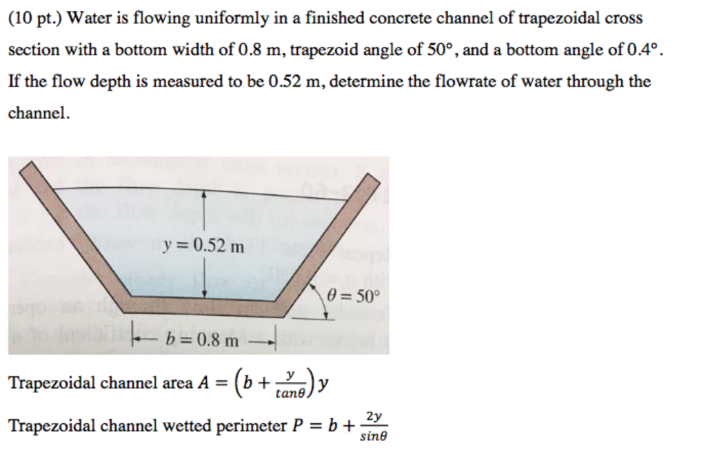 Solved Water Is Flowing Uniformly In A Finished Concrete