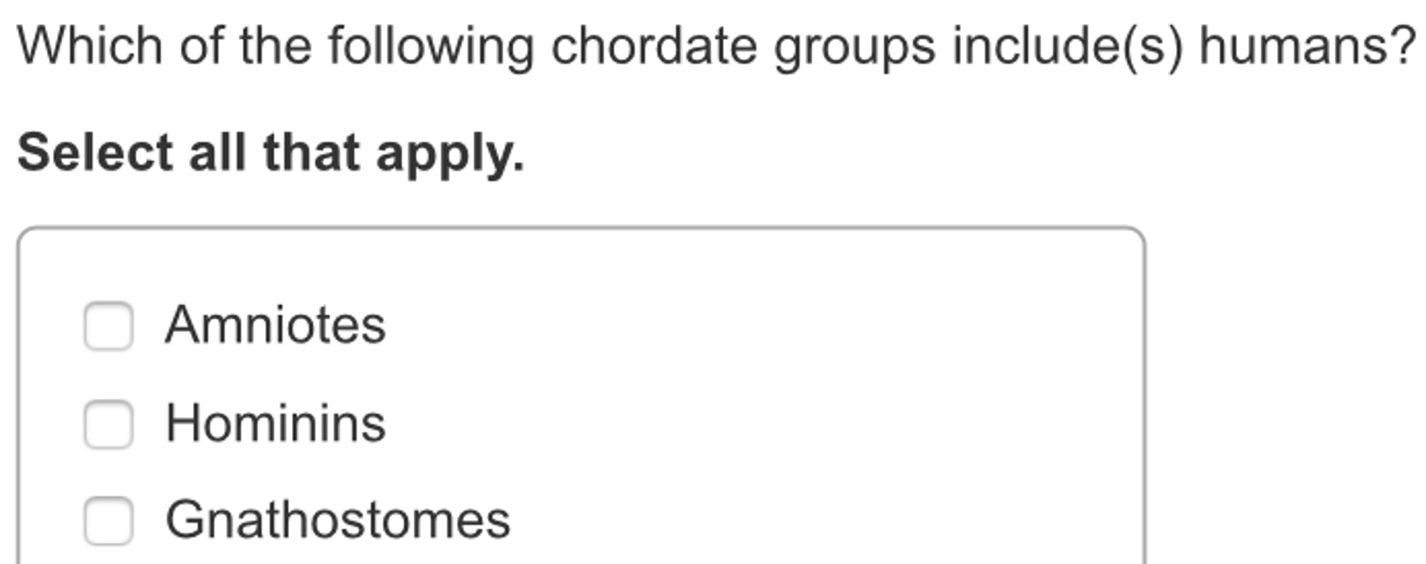 Solved Which Of The Following Chordate Groups Include(S) | Chegg.com Solved Which Of The Following Chordate Groups Include(S) | Chegg.com