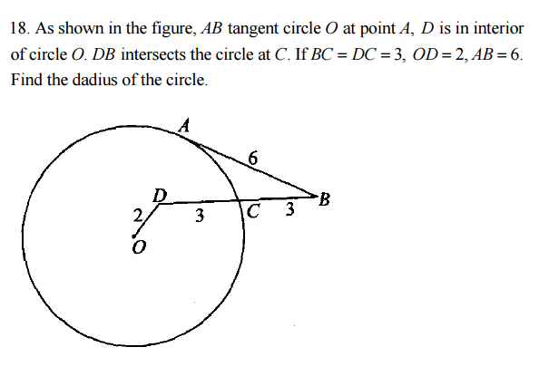 Solved As Shown In The Figure Ab Tangent Circle O At Poi Chegg Com