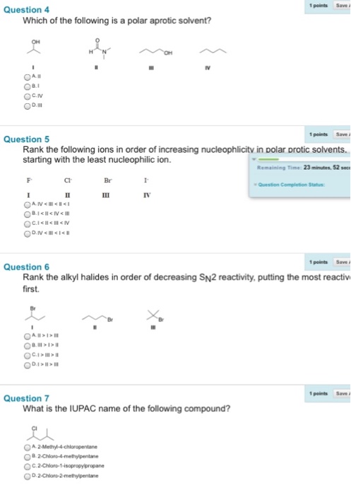 Solved Which Of The Following Is A Polar Aprotic Solvent? | Chegg.com