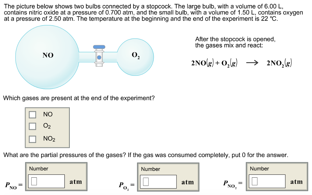 Two closed bulbs of equal volume V containing an ideal gas initially at  pressure P i and temperature T 1 are connected through a narrow tube of  negligible volume as shown in