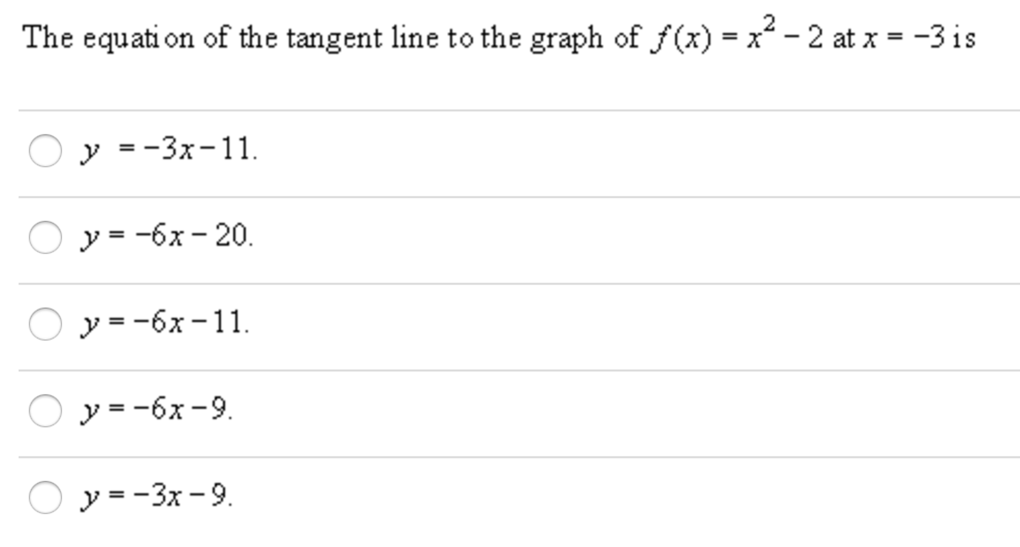 Solved The equation of the tangent line to the graph of f(x) | Chegg.com
