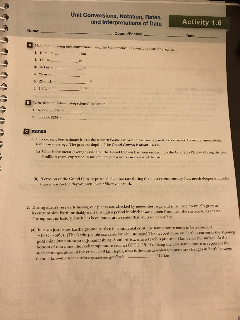 Historical Geology Lab Manual Answers