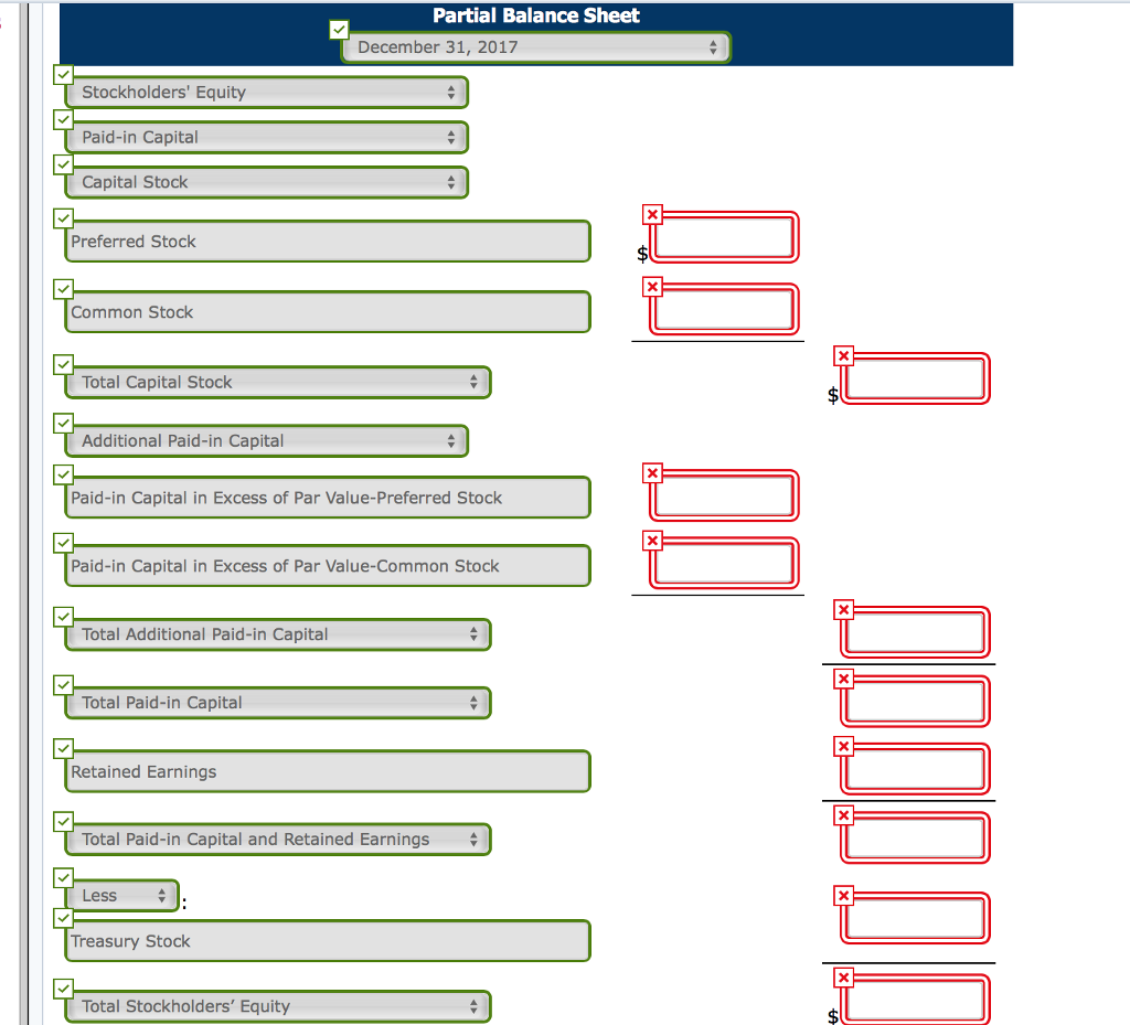 partial balance sheet december 31 2017 stockholders chegg com equinix financial statements